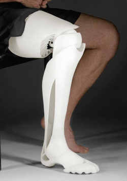 3D Printed Medical Prosthetic Leg Sitting