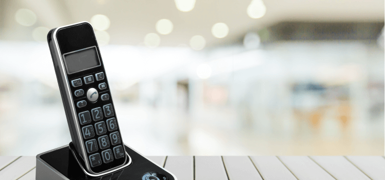 Black Amplified Cordless Phone