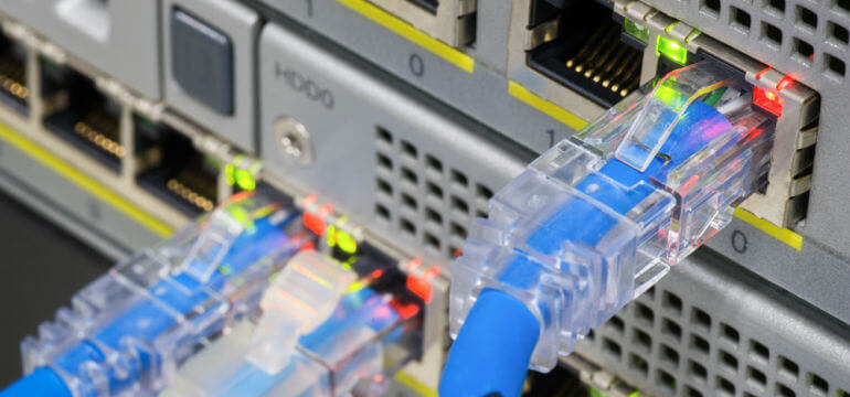 Ethernet Cable In A Print Server